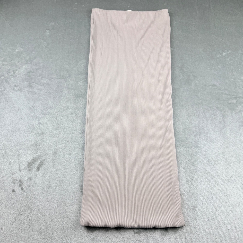 American Threads Ribbed Maxi Skirt Women's Small Mauve Pink‎ Side Slit Bodycon